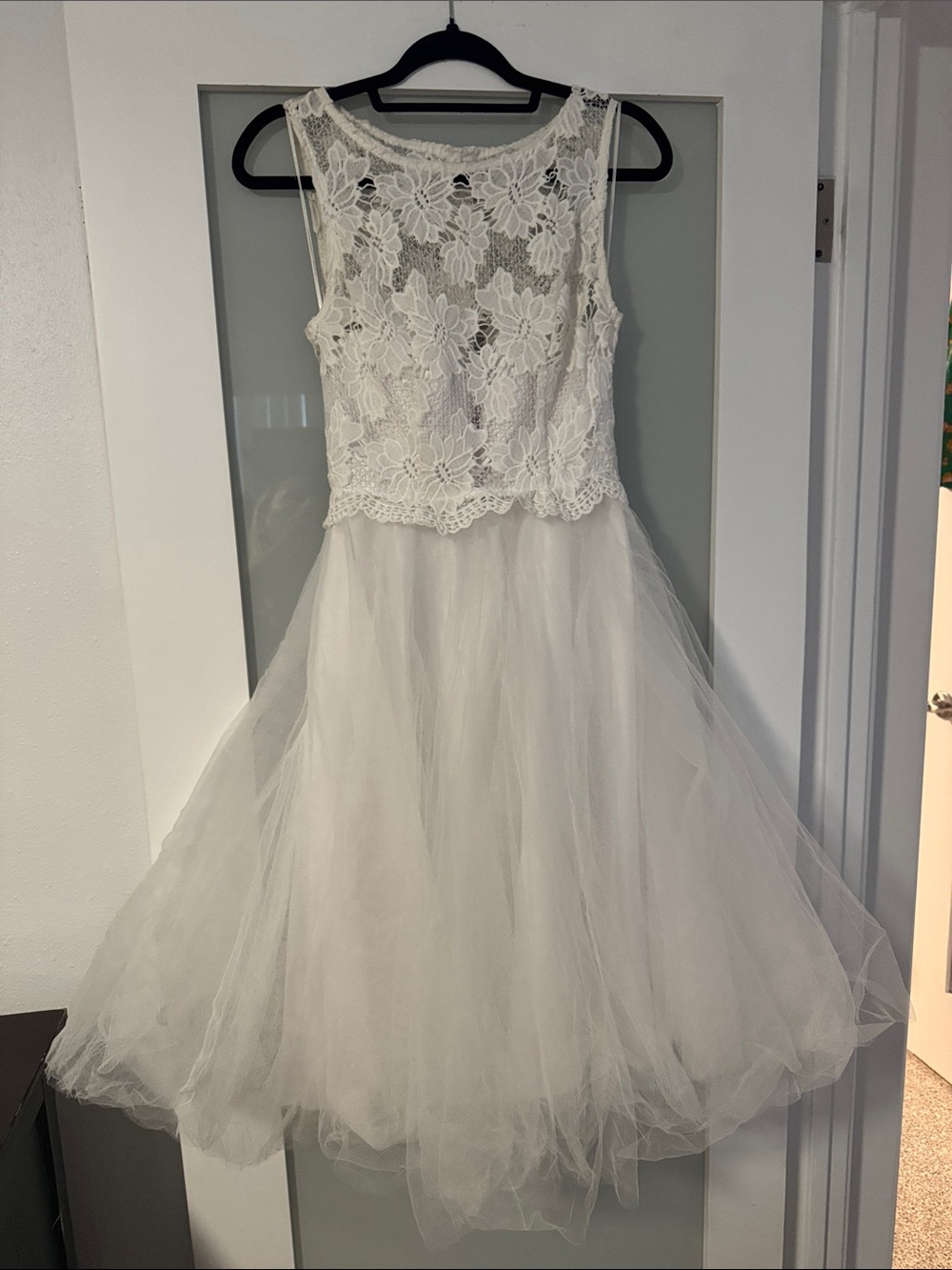 Floral Ivory Lace Tulle Dress